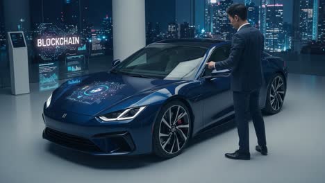 a sophisticated automotive experience: exploring the future of blockchain technology integrated with modern automotive design and innovation
