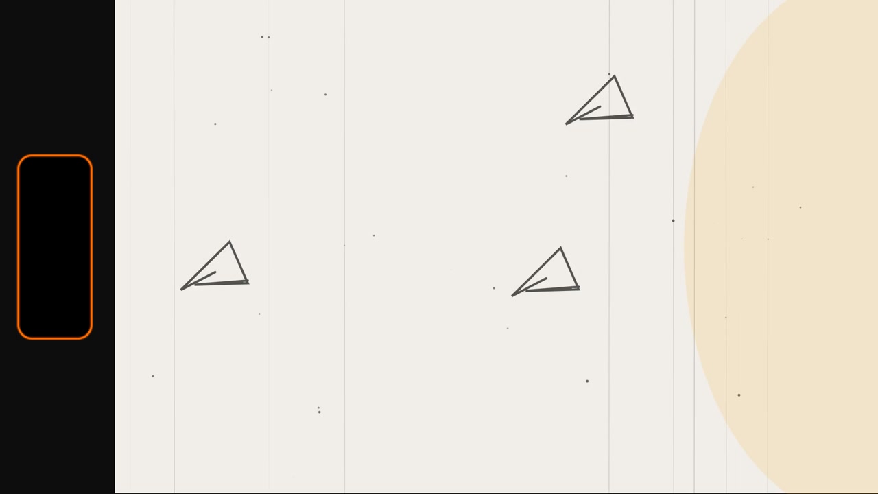 Animated Paper Airplanes Flying Across Vintage Film Background