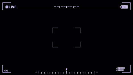 Camera frame LIVE animated overlay.  1080p - 30 fps - Alpha Channel (7)