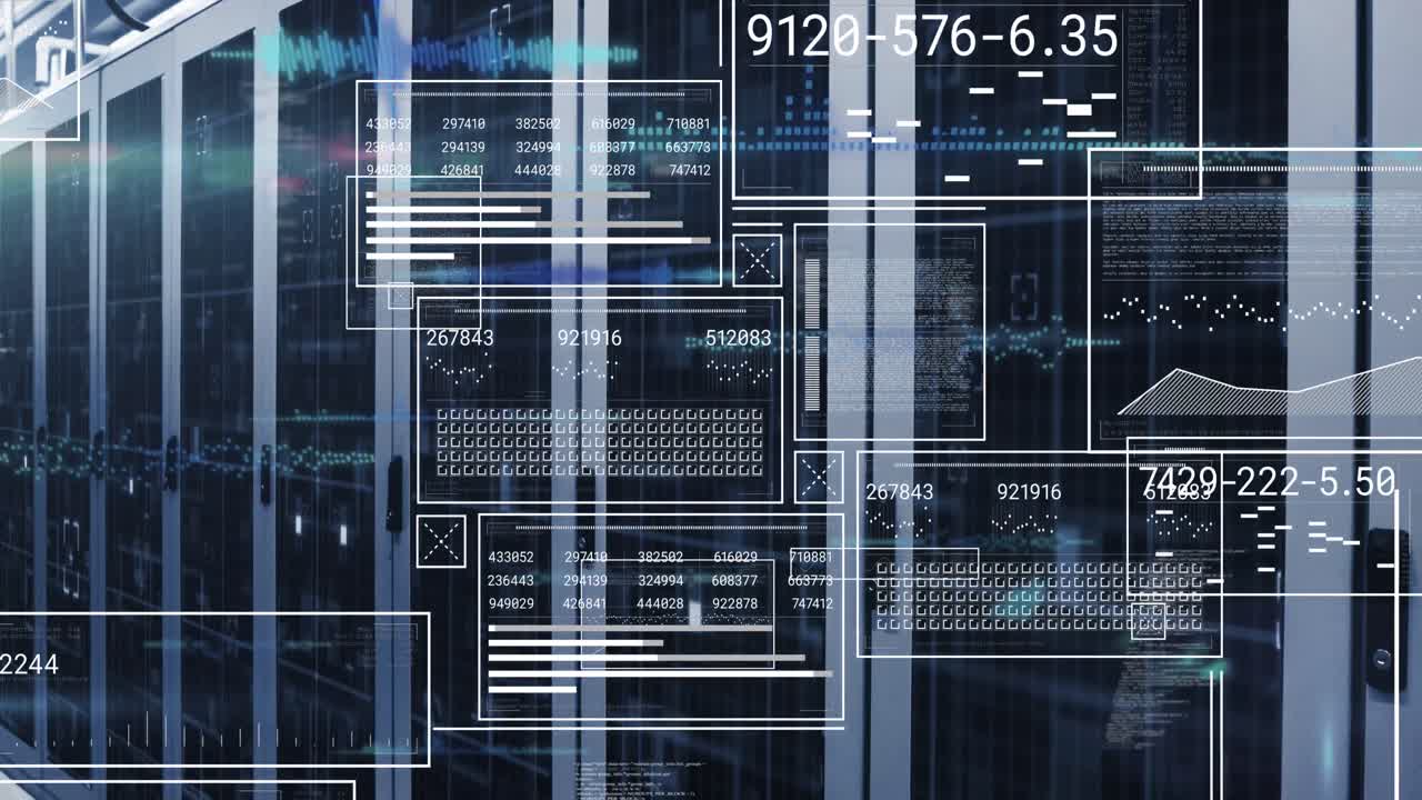 Animation of data processing over computer servers