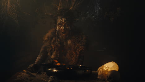 a witch in an old magical hut cast a curse