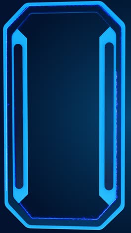 video footage of futuristic digital hud frame glowing bright blue light dynamic tech border for