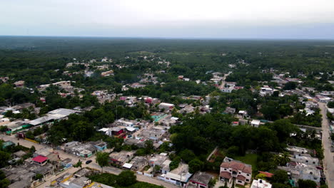 Vista-Aérea-Del-Pueblo-De-Maní,-Yucatán