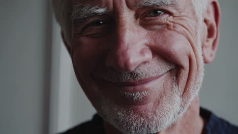close-up portrait of a smiling older man