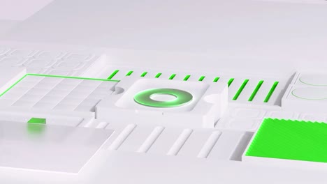 green financial graph 3d infographic flat 2d animation 4k