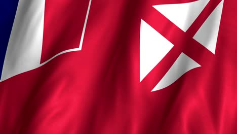 wallis & futuna waving flag 4k