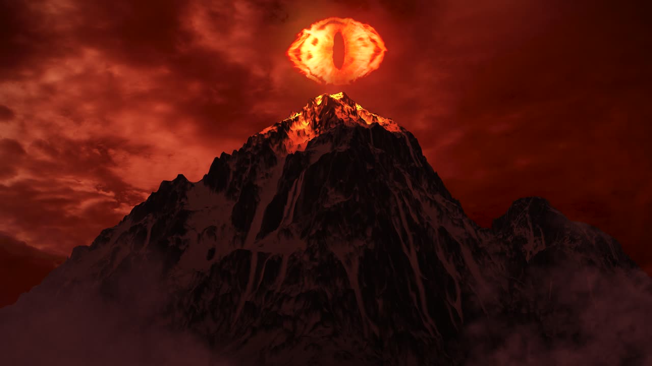 The Eye of Sauron above Mount Doom