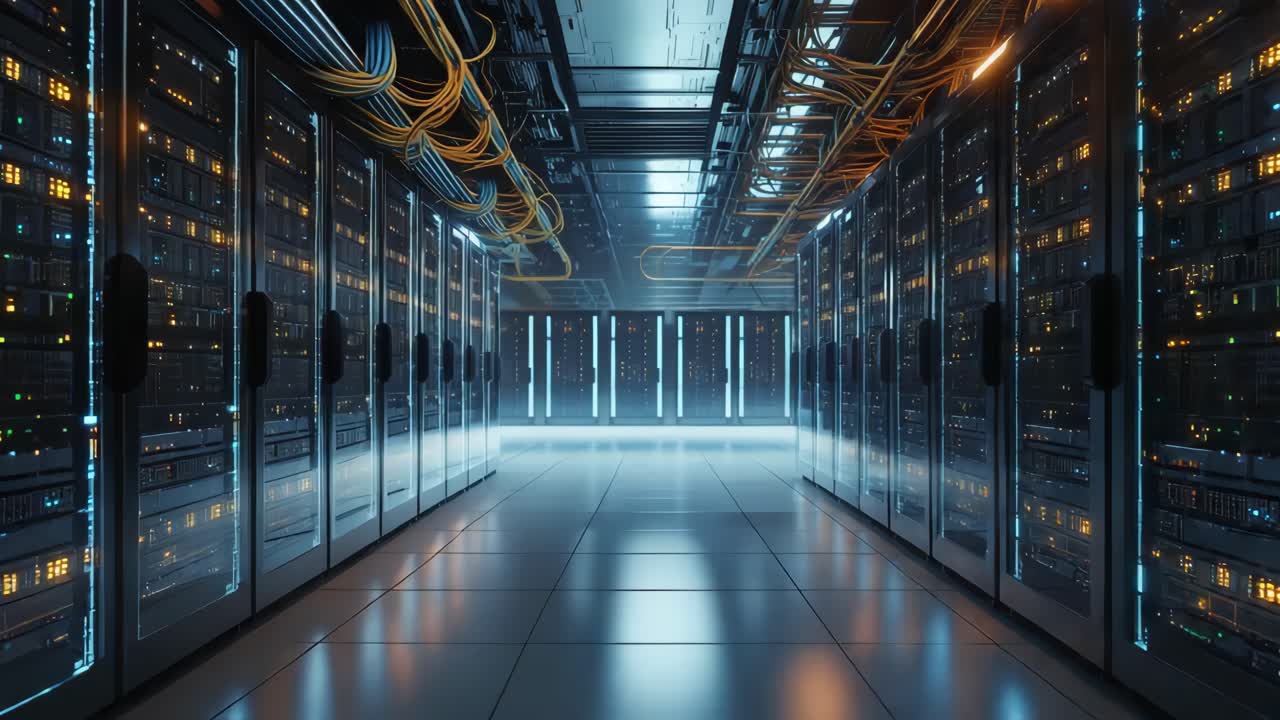 Modern Data Center Interior