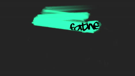 fathers day with green art brush on black gradient