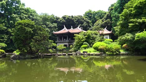 the view of the shrine lake side