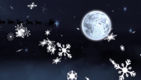 Snow-falling-and-Santa-Claus