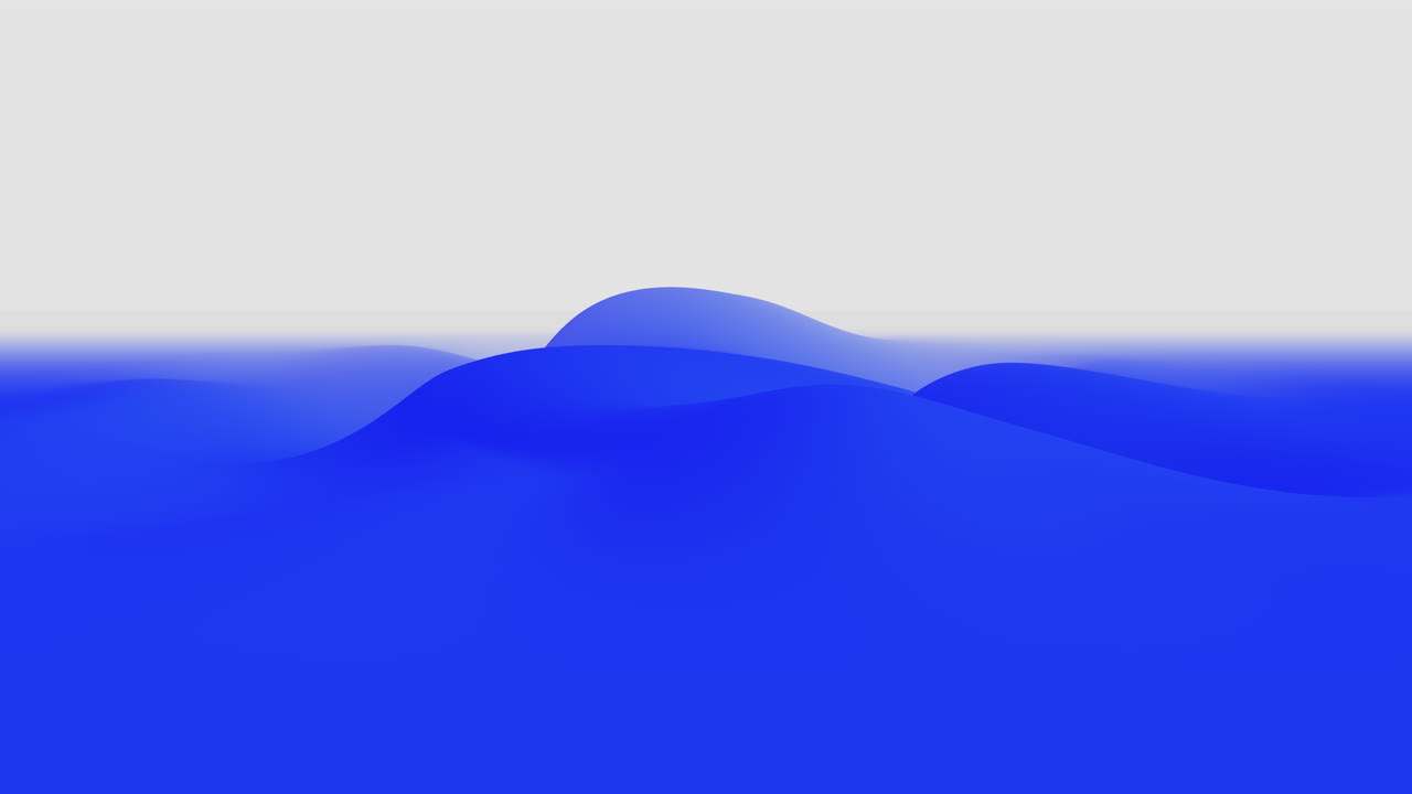 Abstract blue liquid waves background animation with smooth flowing gradient