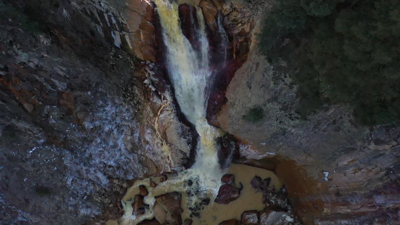 Million Dollar Highway Waterfall Drone down 4K
