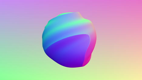 vibrant rainbow-patterned 3d sphere a captivating blend of colors