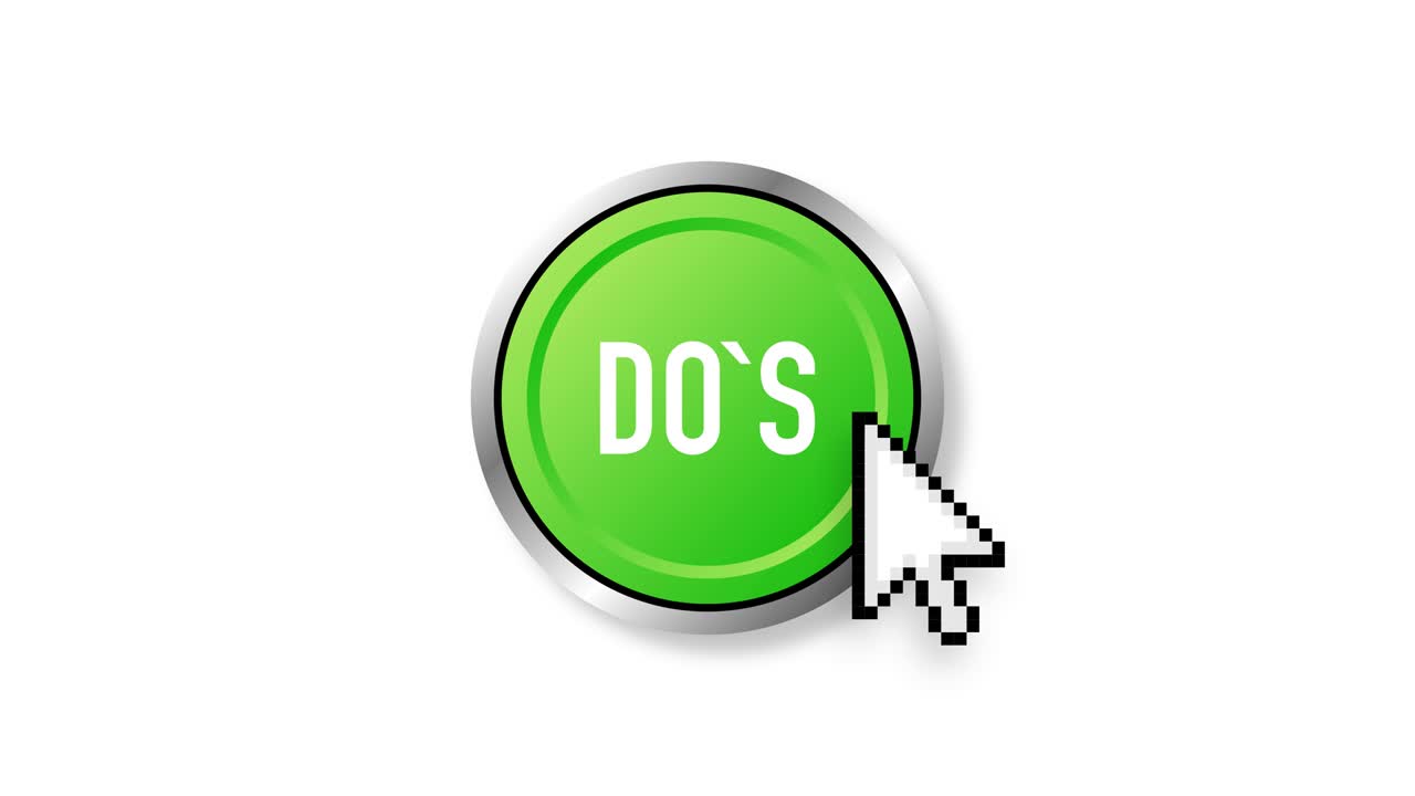 Dos button. Approved. Positive feedback concept. 3D flat button. Motion graphics.