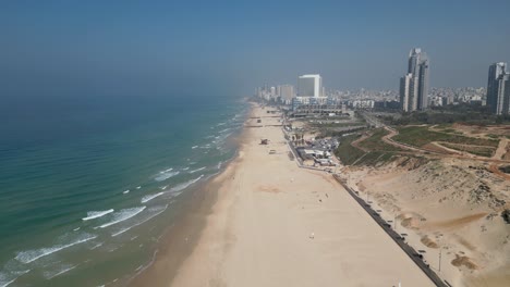 urban development- city of bat yam- israel- from a birds eye view- drone 4k video