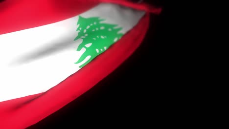 lebanon flag , realistic 3d animation of waving flag . lebanon flag waving in the wind. national flag of lebanon. flag seamless loop animation. 4k high quality, 3d render