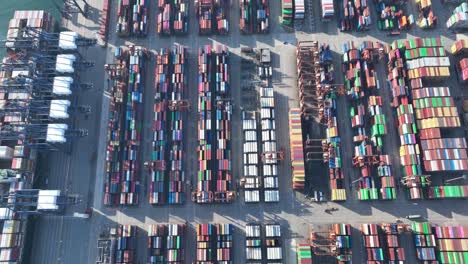imágenes aéreas de la terminal internacional de contenedores de yantian en la ciudad de shenzhen, china