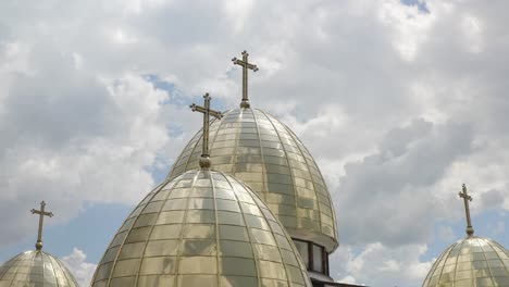 golden domes of a church