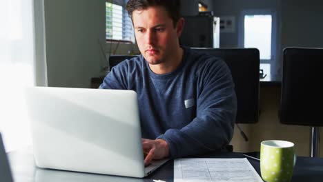 disabled man checking document on table 4k