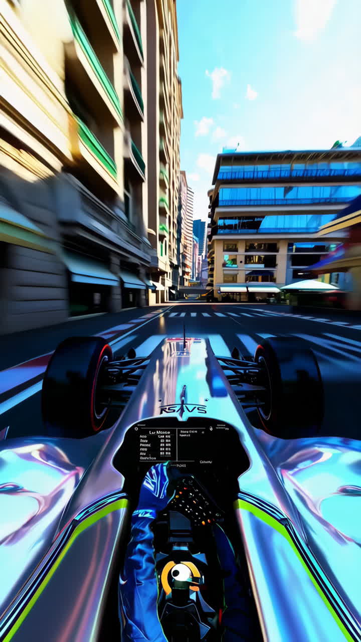 Formula 1 Race Through City Streets