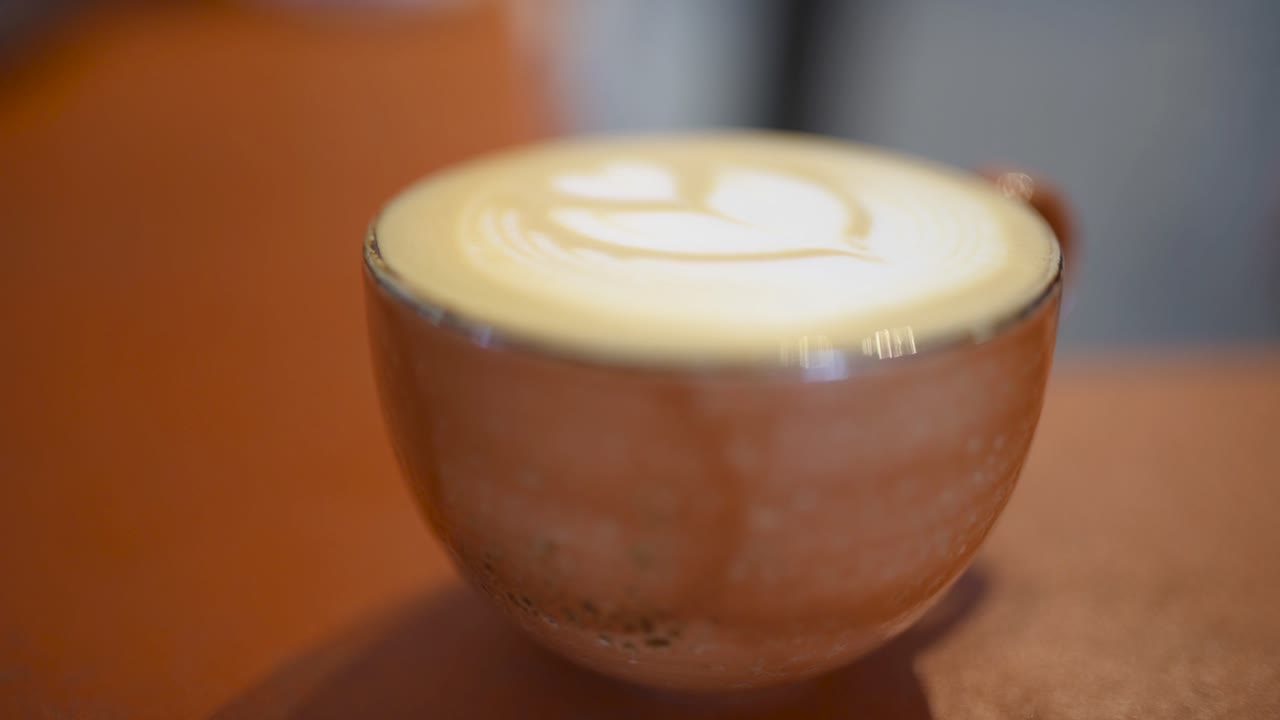 A cup of latte art