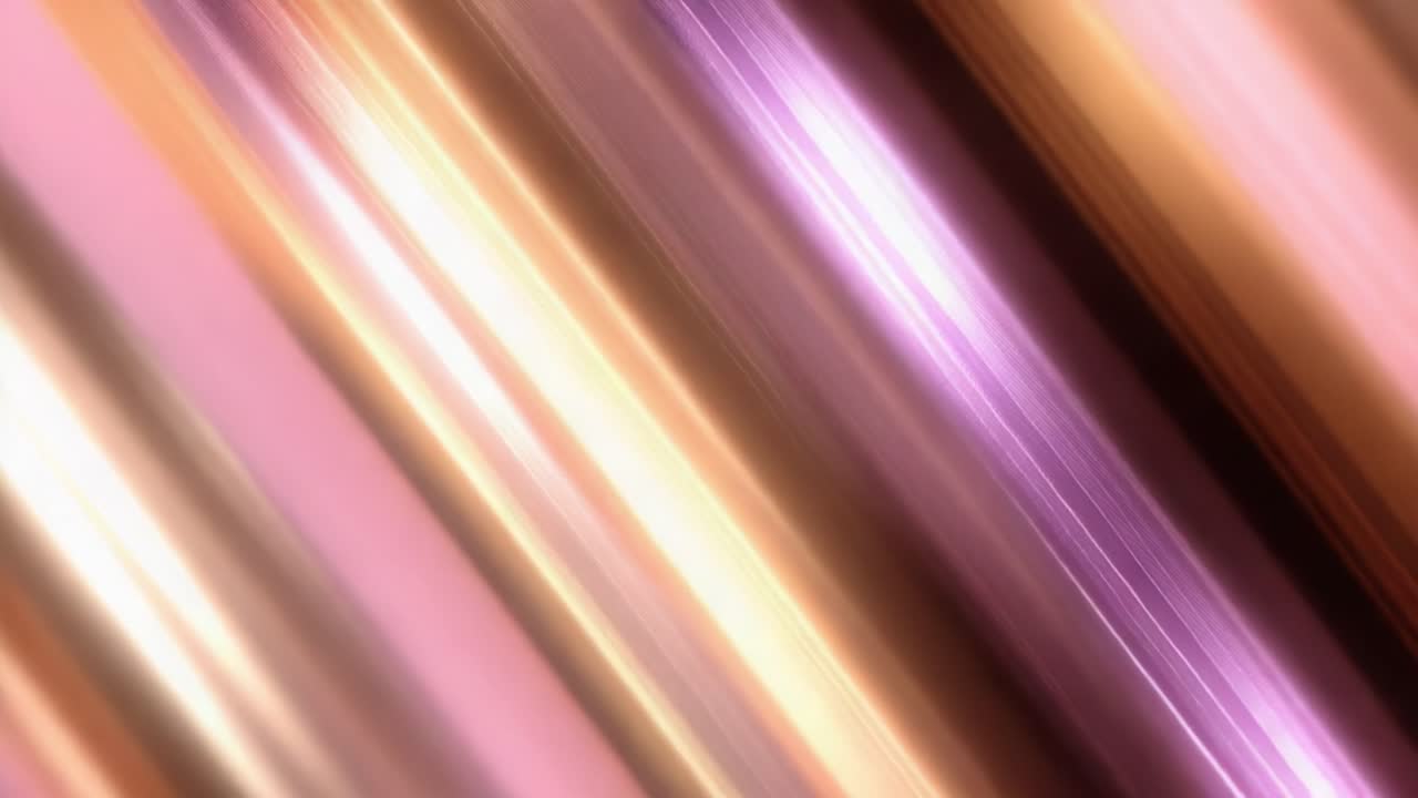 An Abstract Display of Dynamic Light Patterns in Warm Tones, Showcasing a Blend of Pink, Copper, and Gold Hues with Soft Gradient Flows and Fluid Motion