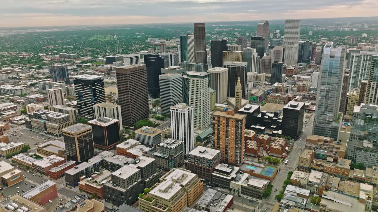 Denver, Colorado, USA Drone Skyline Aerial Panorama