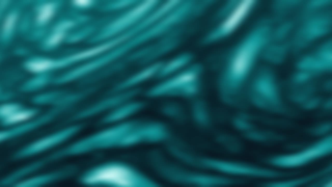 una animación generada por computadora de líneas verdes y azules onduladas que fluyen