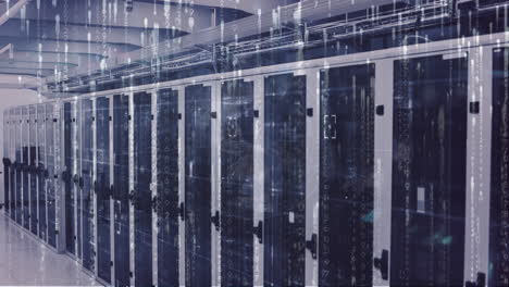 animation of lights falling over servers