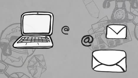 laptop and messaging