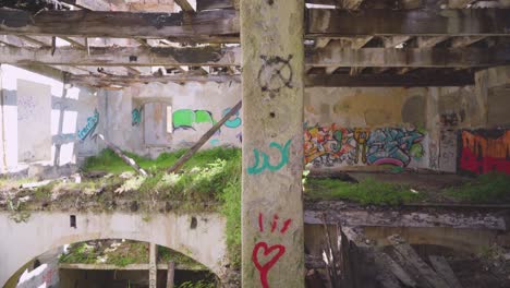 walking through dark narrow corridor on abandoned building