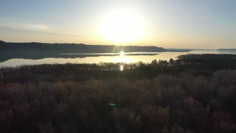 sunrise over a calm river