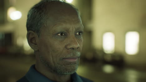 portrait mature african american businessman in city