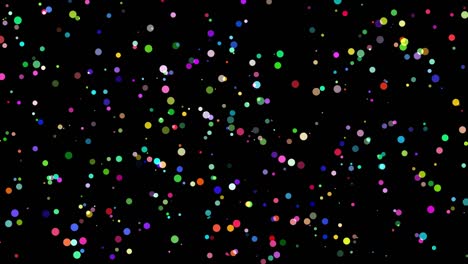 bolas de colores en negro