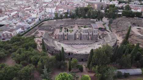 mérida roman theater in plaza margarita xirgu: ancient roman heritage, spain