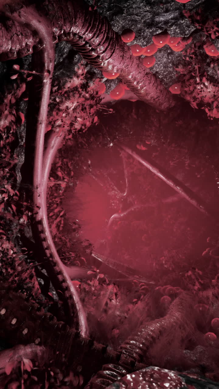 Voodoo horror with red tentakles