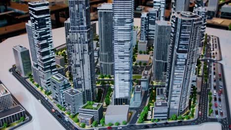 detailed model of a modern city