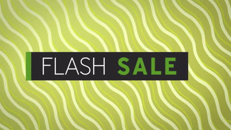 animation of flash sale text over vibrant pattern background