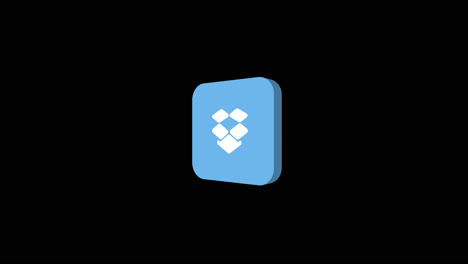 light blue square 3d file sharing icon