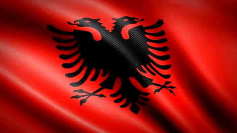 albania flag. seamless looping animation. 4k high definition video