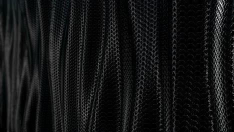 armadura de cadena metálica oscura bucle de fondo de onda
