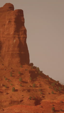 red rock formations in a desert landscape