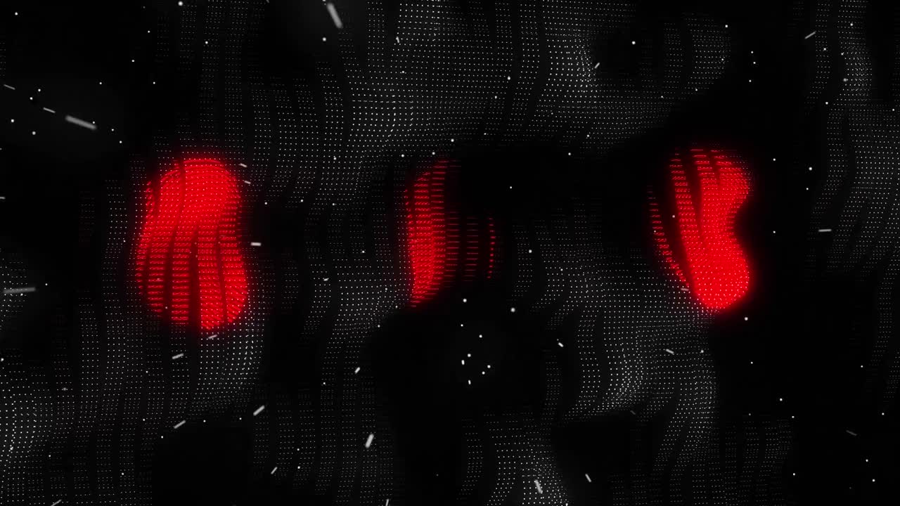 partículas blancas que se mueven contra un fondo negro.