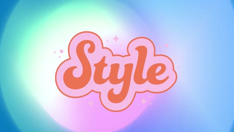 animation of style text over shapes