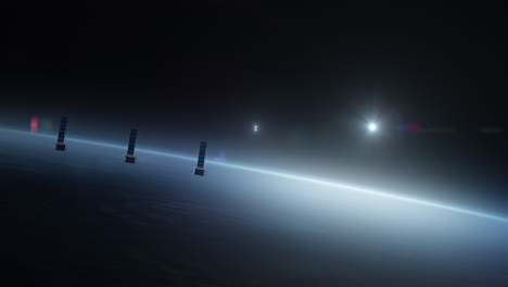 satélites en órbita