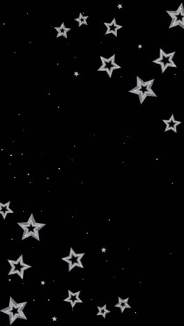 una animación de fondo de estrellas plateadas de diseño plano