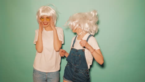 two women dancing