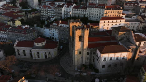 lisbon seen from above in early light