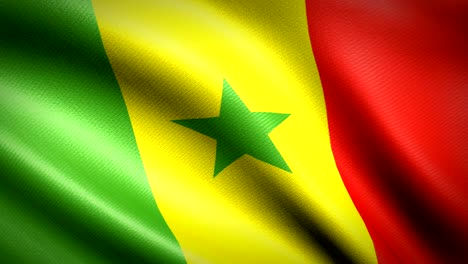 senegal flag. seamless looping animation. 4k high definition video